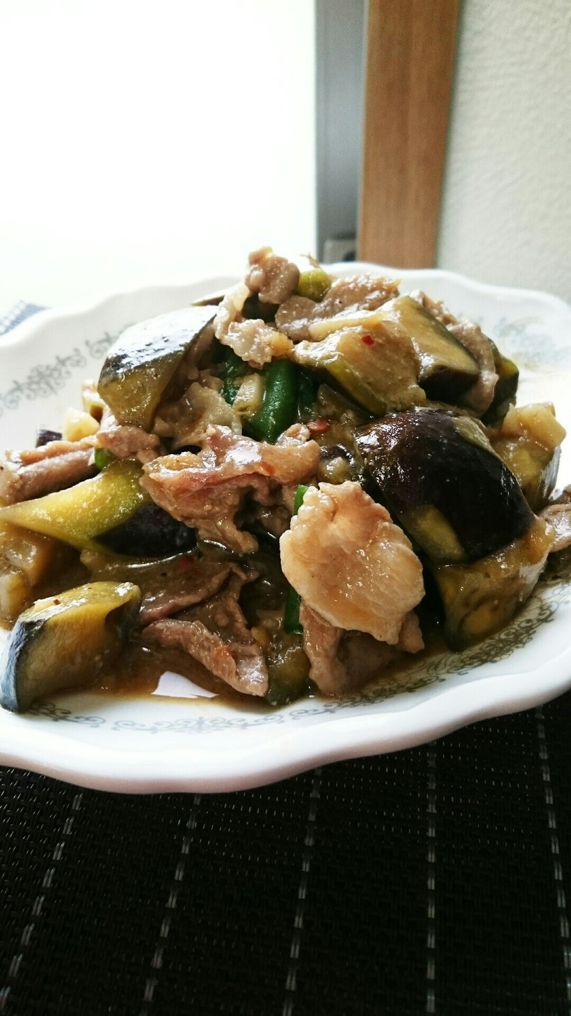 ご飯が進む‼豚肉と茄子のピリ辛味噌炒めの画像