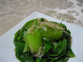 チンゲン菜のゴマ酢あえ
