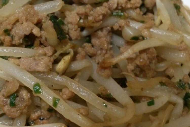 簡単 節約 もやしニラひき肉炒め レシピ 作り方 By ちゃぶたろー クックパッド 簡単おいしいみんなのレシピが365万品