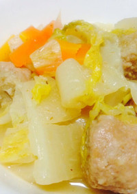 鶏肉団子と野菜の煮物