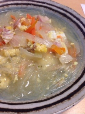 温まる〜♡春雨スープの画像