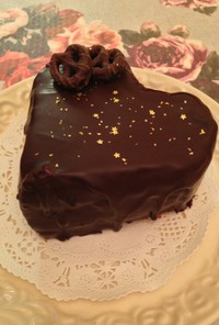 ハートのマロンチョコケーキ