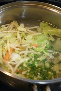 リメイク！残念野菜炒めのスープ(^o^;