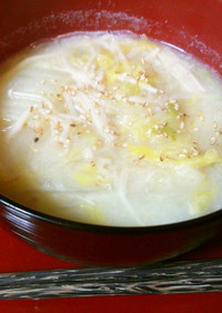 白菜と春雨の豆乳スープ