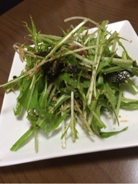 祝☆話題入り混ぜるだけ♪簡単水菜サラダ