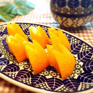 お弁当に^ ^食べやす〜いオレンジうさぎの写真
