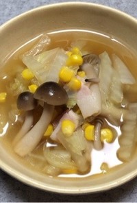 簡単節約☆白菜としめじベーコンスープ☆