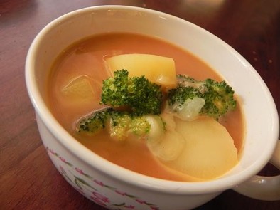 野菜たっぷり簡単★キムチチーズスープの写真