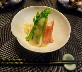お酒のお伴に☆うるいの酢味噌和え