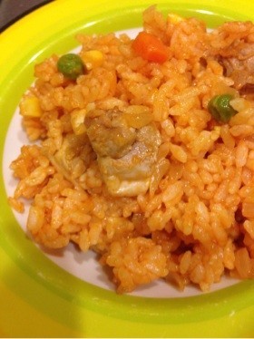 簡単♡残り野菜で子供が喜ぶチキンライス♡