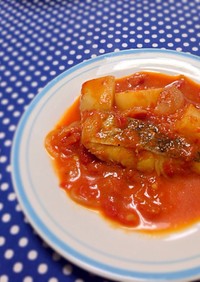 鱈とジャガイモのトマト煮