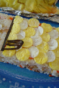 ちらし寿司でお遊び　鯉のぼり＆ケーキ型