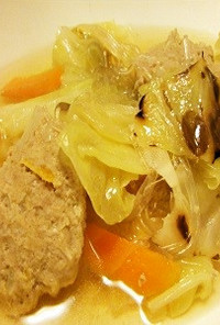 ほわっと肉団子❁焼きキャベツのスープ