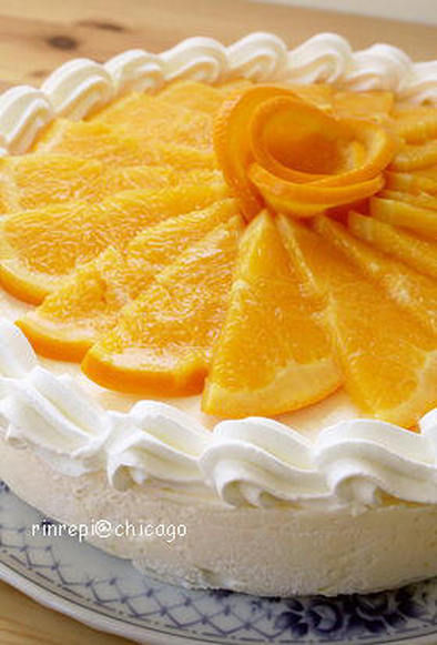 オレンジジュースムースケーキの写真