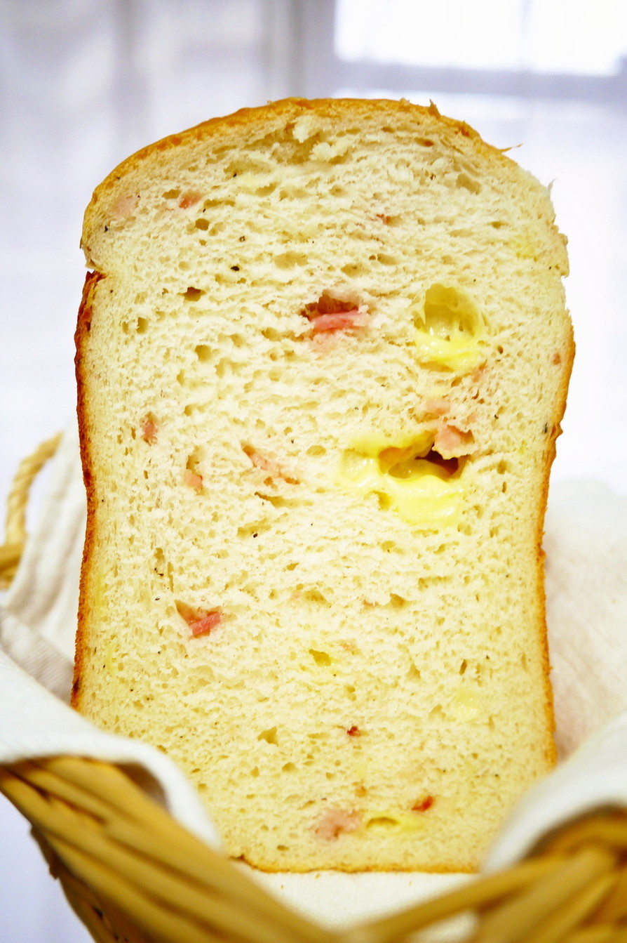 形が残る！ベーコン＆チーズ食パン～早焼きの画像