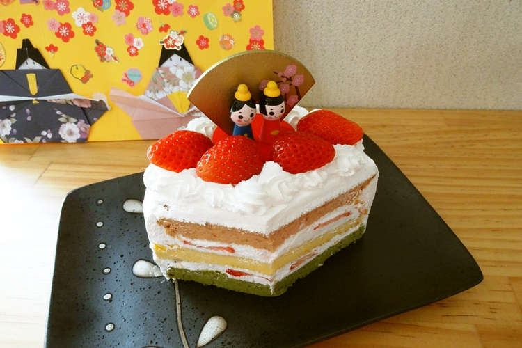 ひなまつり ３色いちごショートケーキ レシピ 作り方 By Haraya クックパッド 簡単おいしいみんなのレシピが349万品