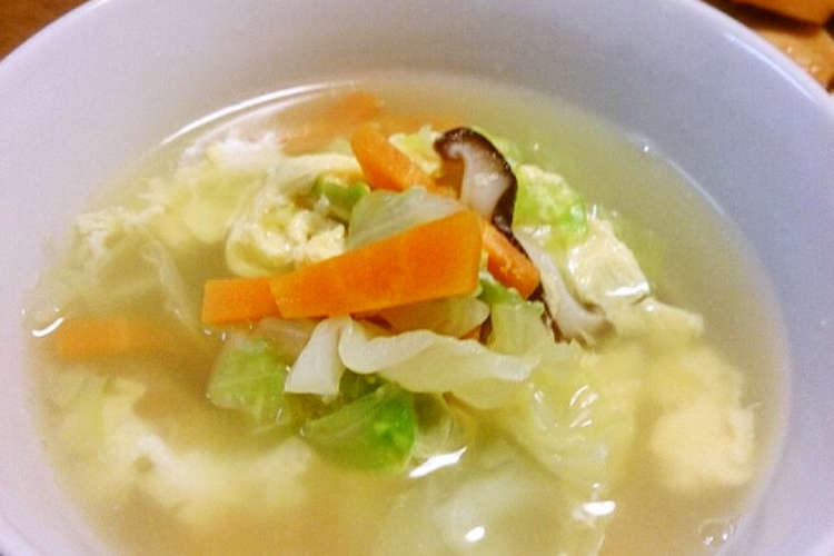 簡単 野菜たっぷり玉子スープ レシピ 作り方 By 来夢 彡 クックパッド 簡単おいしいみんなのレシピが377万品