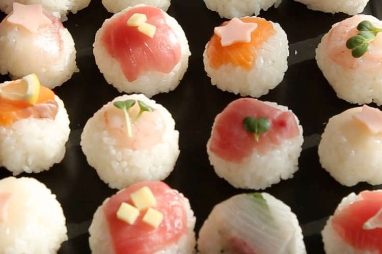 親子で ひな祭りの可愛い手まり寿司 レシピ 作り方 By おやこきっちん クックパッド 簡単おいしいみんなのレシピが351万品