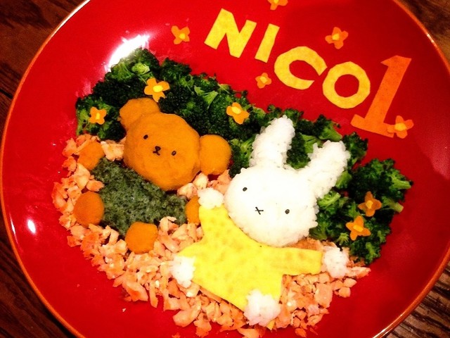 1歳のお誕生日に ミッフィープレート レシピ 作り方 By Ninaberry クックパッド 簡単おいしいみんなのレシピが358万品