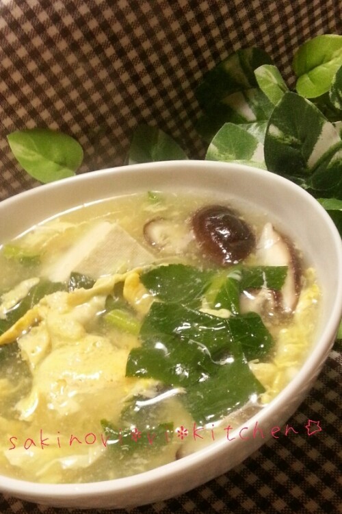 小松菜と豆腐の生姜スープの画像