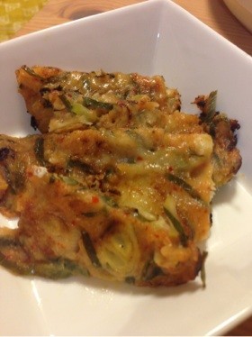 キムチ入りネギ焼き