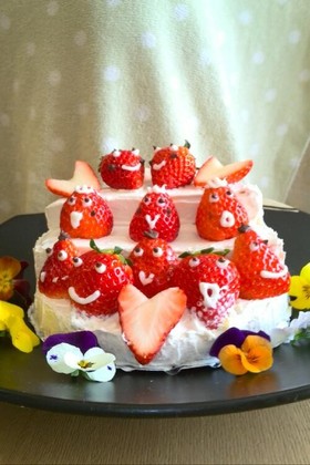 *ひな祭り*簡単!おひなさまケーキ♪