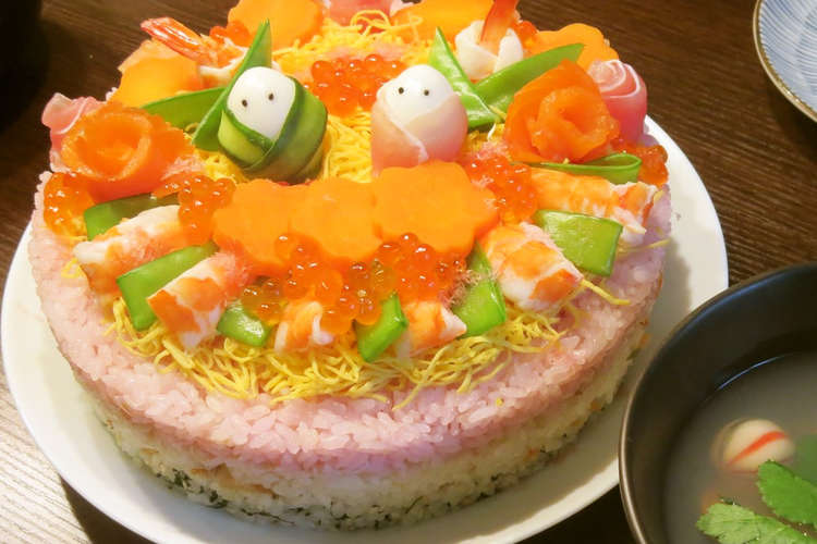 ひな祭り ケーキ寿司 レシピ 作り方 By ロジーナ クックパッド