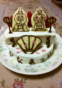 ひな祭り☆キャラクターでひな壇ケーキ