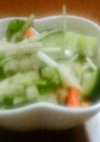 ぱぱっと！きゅうりと水菜のサラダ