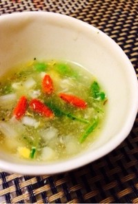 【10分】春野菜のとろとろ中華卵スープ