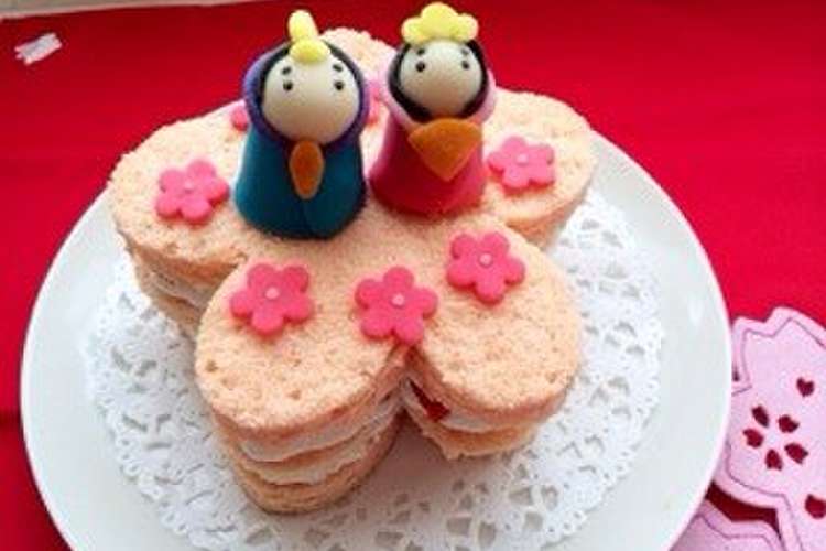 ひな祭りケーキ お花型 レシピ 作り方 By たいさくまま クックパッド 簡単おいしいみんなのレシピが350万品