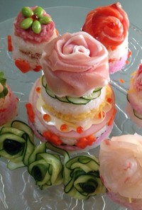 寿司ケーキ♡ひな祭り、誕生日、パーティー、お祝いに♪♪♪