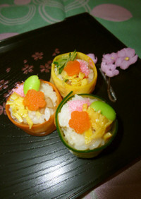 雛祭りに✿ひとくちカラフルちらし寿司