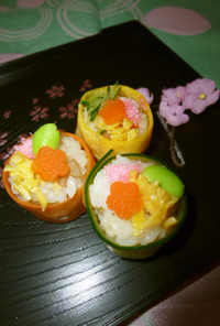 雛祭りに✿ひとくちカラフルちらし寿司