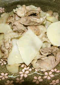 筍と豚肉の炒め物