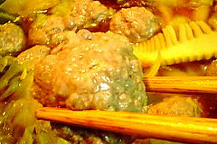 筍たっぷり たけのこ入り肉団子の春の鍋 レシピ 作り方 By めっぐ クックパッド 簡単おいしいみんなのレシピが357万品
