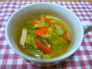 具だくさんの野菜スープの画像