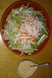 水菜のサラダ～ゴママヨドレッシング