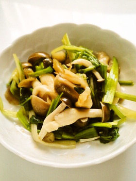 ☺簡単♪ザーサイと水菜としめじの和え物☺