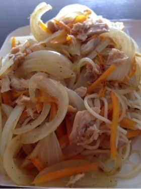 ☆簡単ランチ☆素麺チャンプルー☆