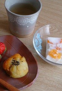 簡単☆妊婦おやつ☆さつま芋と南瓜の茶巾