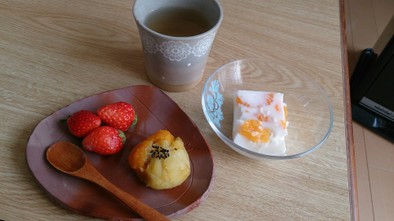簡単☆妊婦おやつ☆さつま芋と南瓜の茶巾の写真