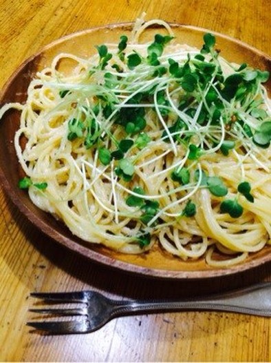 クリームたらこパスタMOBY風の写真