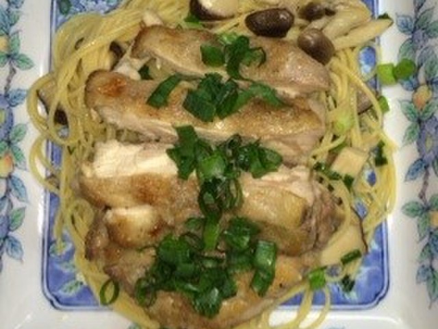 ネギと茸の和風パスタグリルチキン盛り レシピ 作り方 By 青ねぎ大魔王 クックパッド 簡単おいしいみんなのレシピが360万品