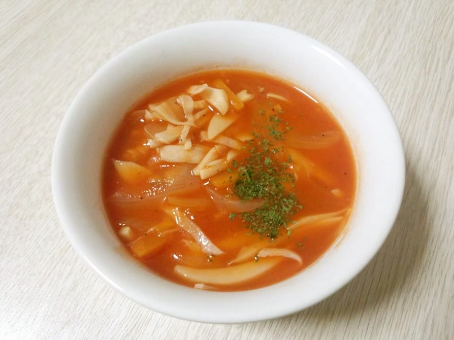 簡単食べるスープ☆具沢山ミネストローネの画像