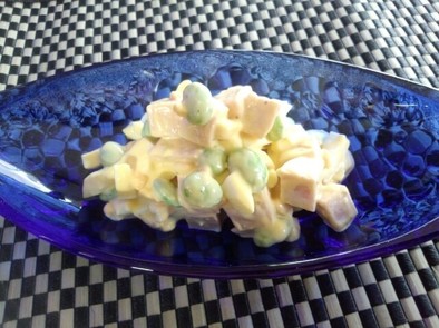 ゆで卵のサラダ(枝豆&魚ニソバージョン)の写真