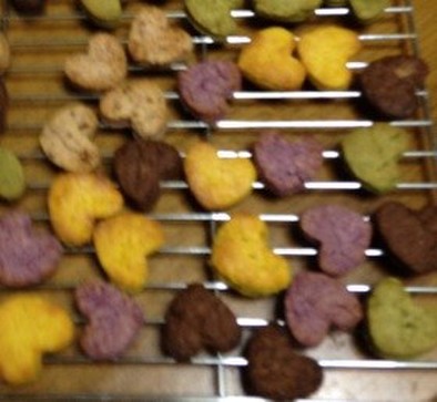 カラフルハートクッキーの写真