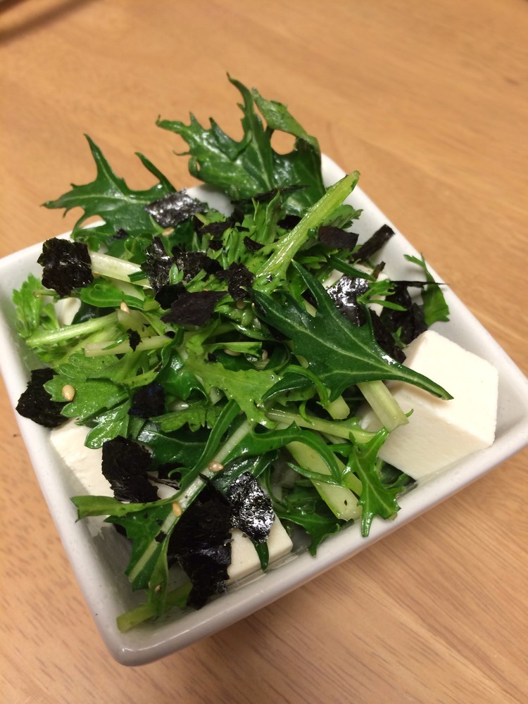 水菜と春菊の韓国風サラダの画像