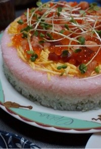 華やか☆ちらし寿司ケーキ