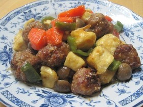 肉団子の酢豚風